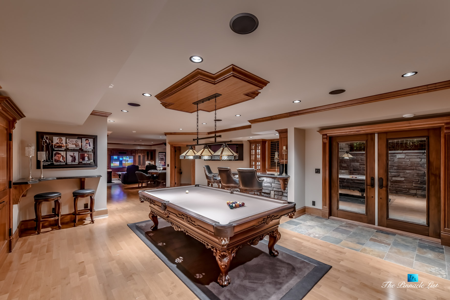 3053 Anmore Creek Way, Anmore, BC, Canada – Basement Man Cave Pool Table and Bar – Luxury Real Estate – Greater Vancouver Home