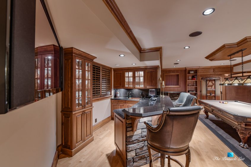 3053 Anmore Creek Way, Anmore, BC, Canada - Basement Man Cave Pool Table and Bar - Luxury Real Estate - Greater Vancouver Home