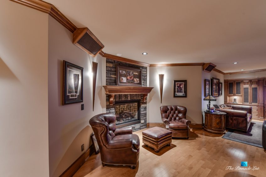 3053 Anmore Creek Way, Anmore, BC, Canada - Basement Man Cave Fireplace - Luxury Real Estate - Greater Vancouver Home