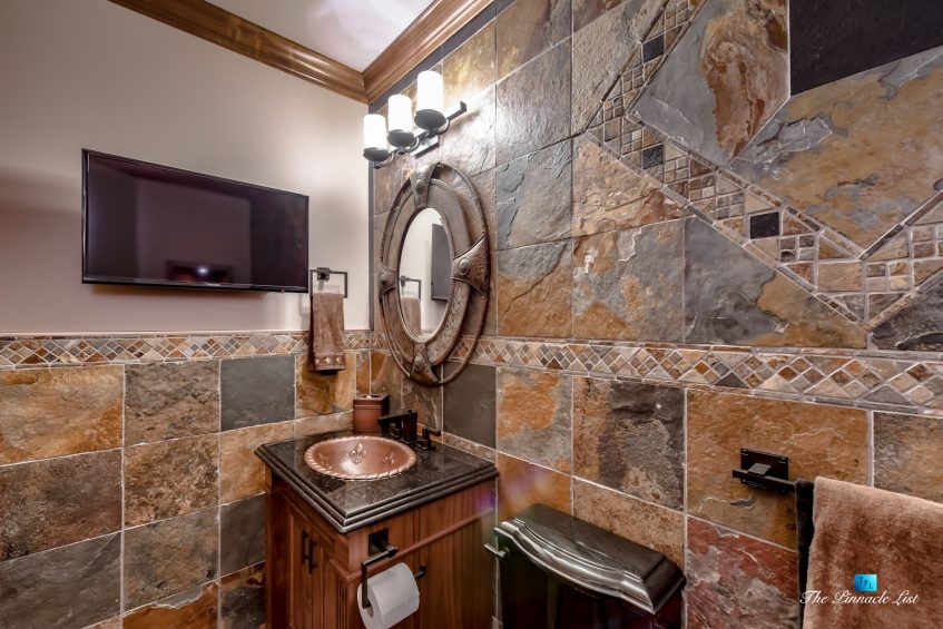 3053 Anmore Creek Way, Anmore, BC, Canada - Basement Man Cave Washroom with TV - Luxury Real Estate - Greater Vancouver Home