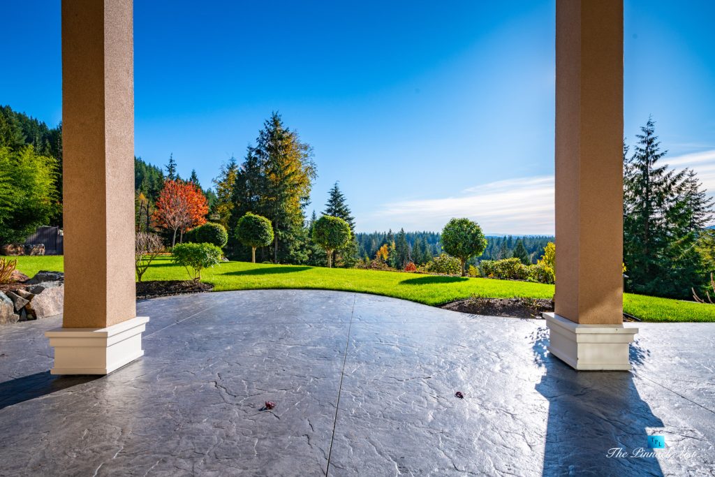 2057 Ridge Mountain Drive, Anmore, BC, Canada - Covered Private Deck View - Luxury Real Estate - West Coast Greater Vancouver Home