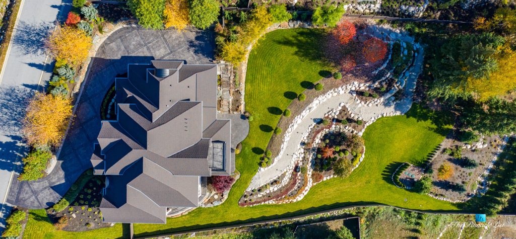 2057 Ridge Mountain Drive, Anmore, BC, Canada - House Overhead Drone Aerial Property View - Luxury Real Estate - West Coast Greater Vancouver Home