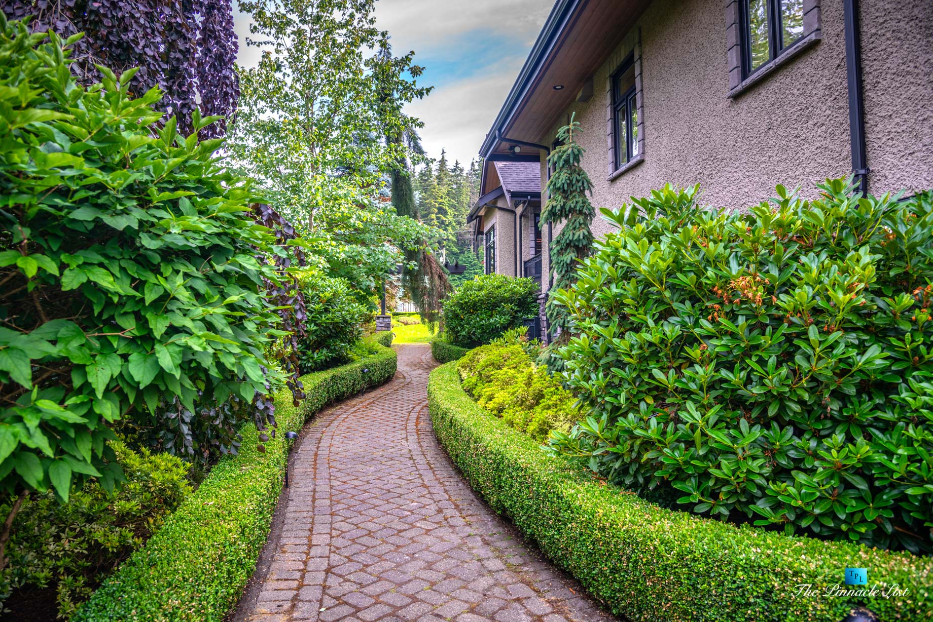 3053 Anmore Creek Way, Anmore, BC, Canada – House Side Walkway Landscaping – Luxury Real Estate – Greater Vancouver Home