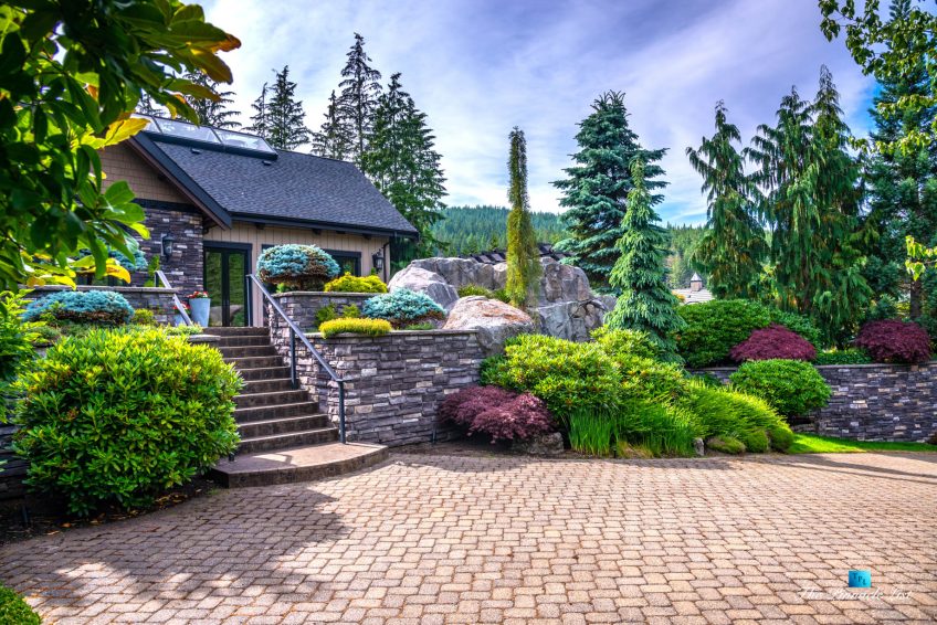 3053 Anmore Creek Way, Anmore, BC, Canada - Backyard Driveway and Pool House Landscaping - Luxury Real Estate - Greater Vancouver Home