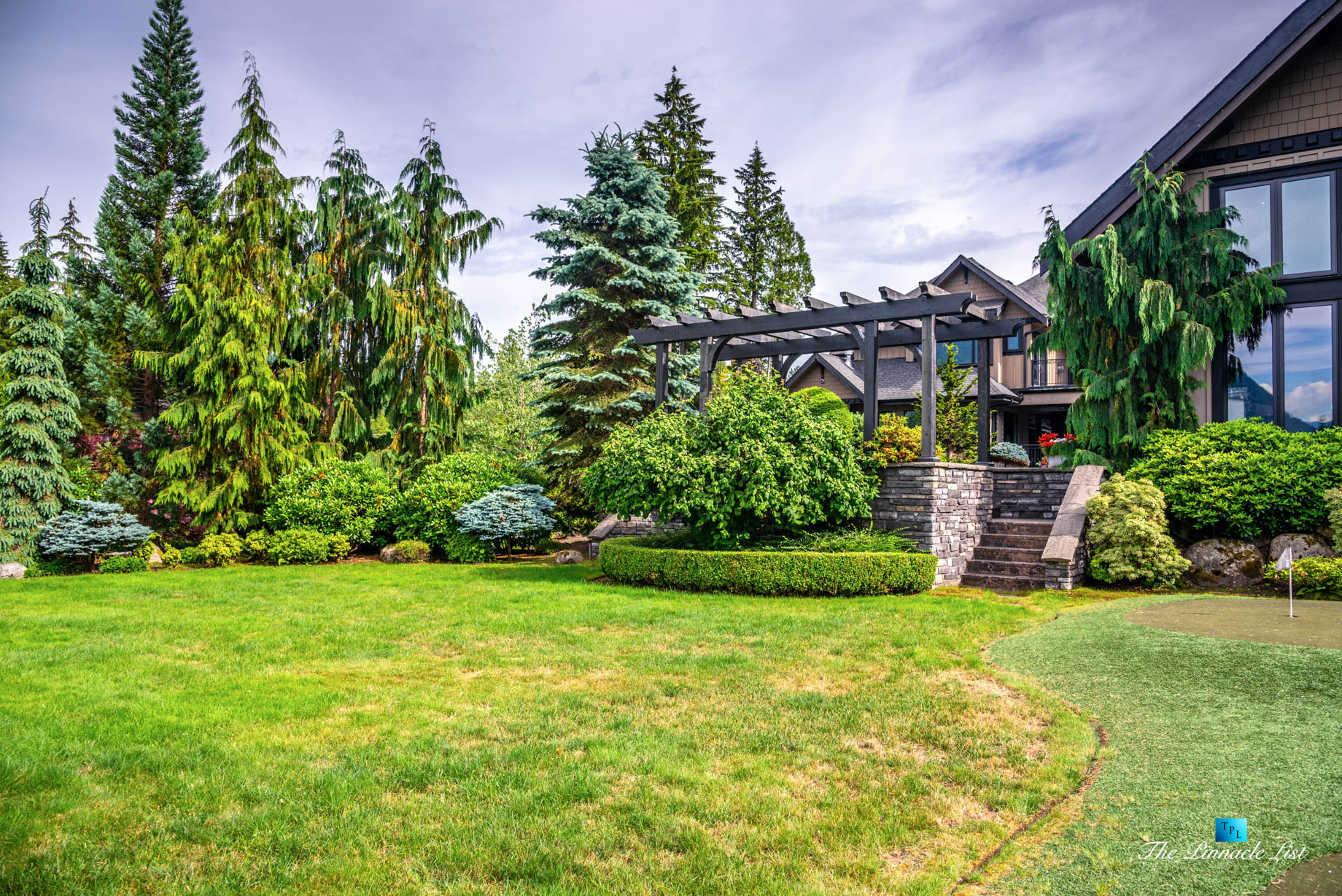 3053 Anmore Creek Way, Anmore, BC, Canada - Backyard Golf Putting Green and Landscaping - Luxury Real Estate - Greater Vancouver Home