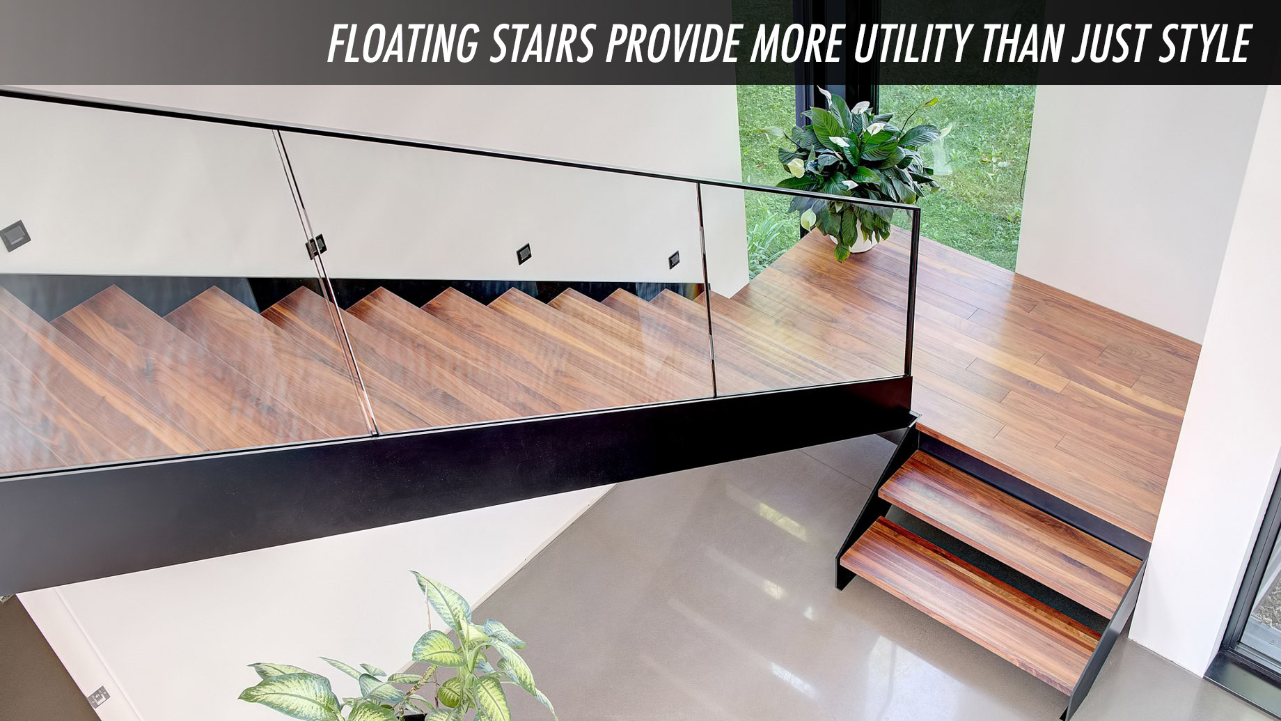 Home Design Tips - Floating Stairs Provide More Utility Than Just Style