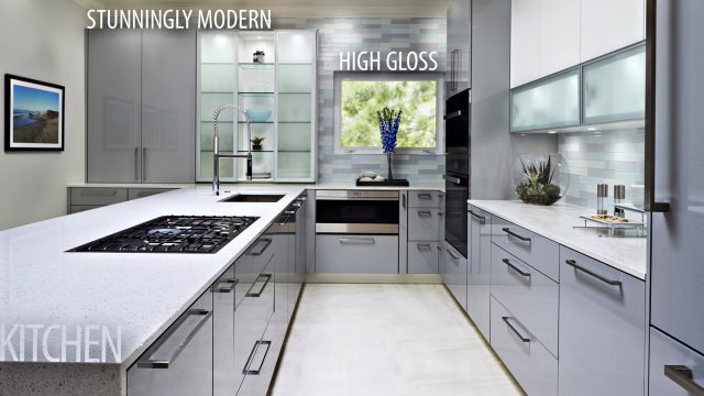 Stunningly Modern, High Gloss Kitchen Design in Norman, Oklahoma