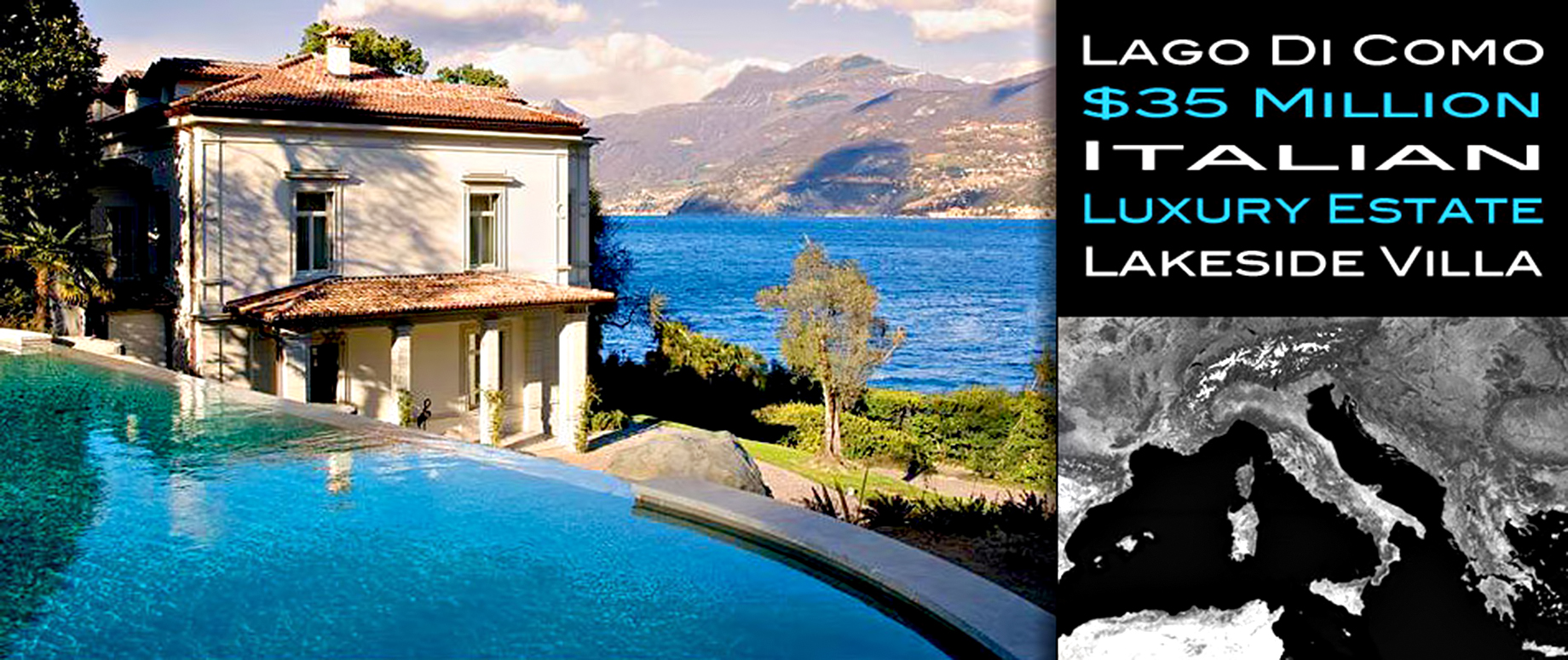 Lago di Como $35 Million Italian Luxury Estate Lakeside Villa Giuseppina