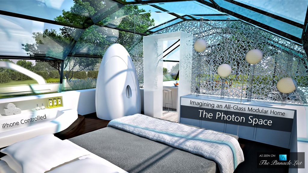 The Photon Space - Imagining an All-Glass Modular Home, Controllable with an iPhone