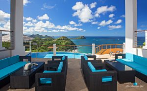 Akasha Luxury Caribbean Villa - Cap Estate, St. Lucia - Private Deck Overlooking Infinity Pool - Luxury Real Estate - Premier Oceanview Home