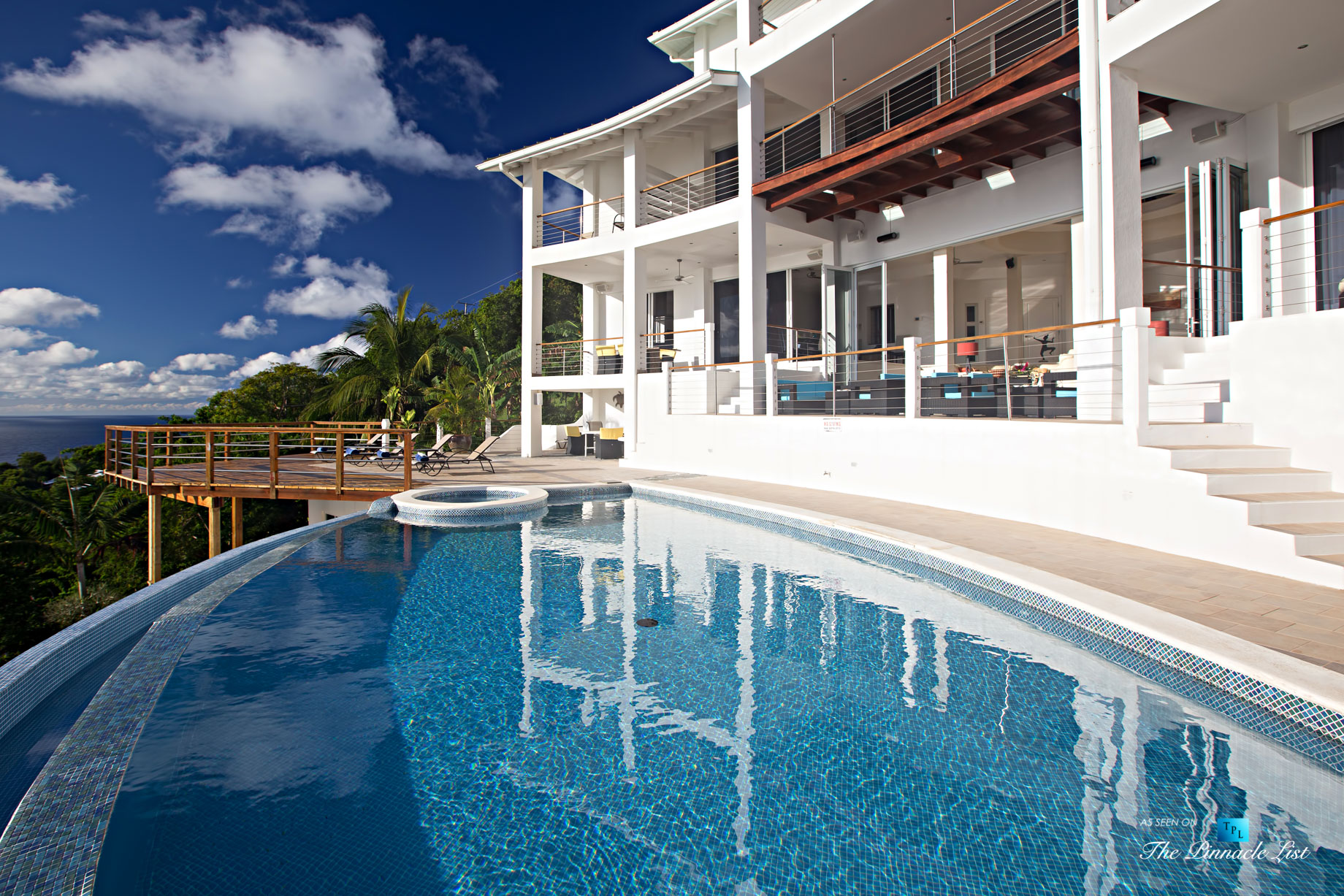 Akasha Luxury Caribbean Villa – Cap Estate, St. Lucia – Private Deck Overlooking Infinity Pool – Luxury Real Estate – Premier Oceanview Home