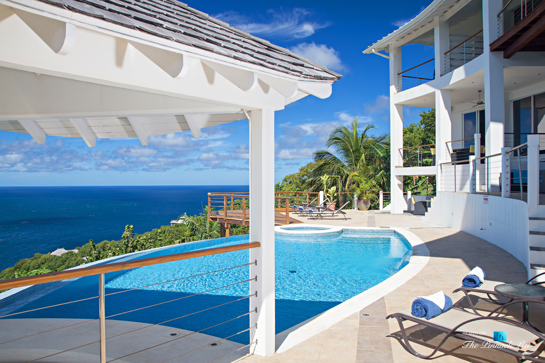 Akasha Luxury Caribbean Villa – Cap Estate, St. Lucia – Infinity Pool and Hot Tub View – Luxury Real Estate – Premier Oceanview Home