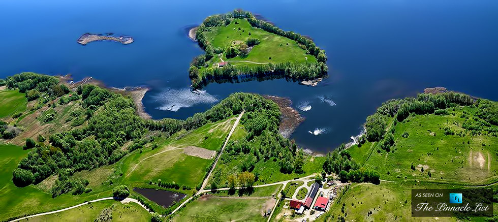 Schulzewerder Island and Country Estate on Lake Lubie in Poland