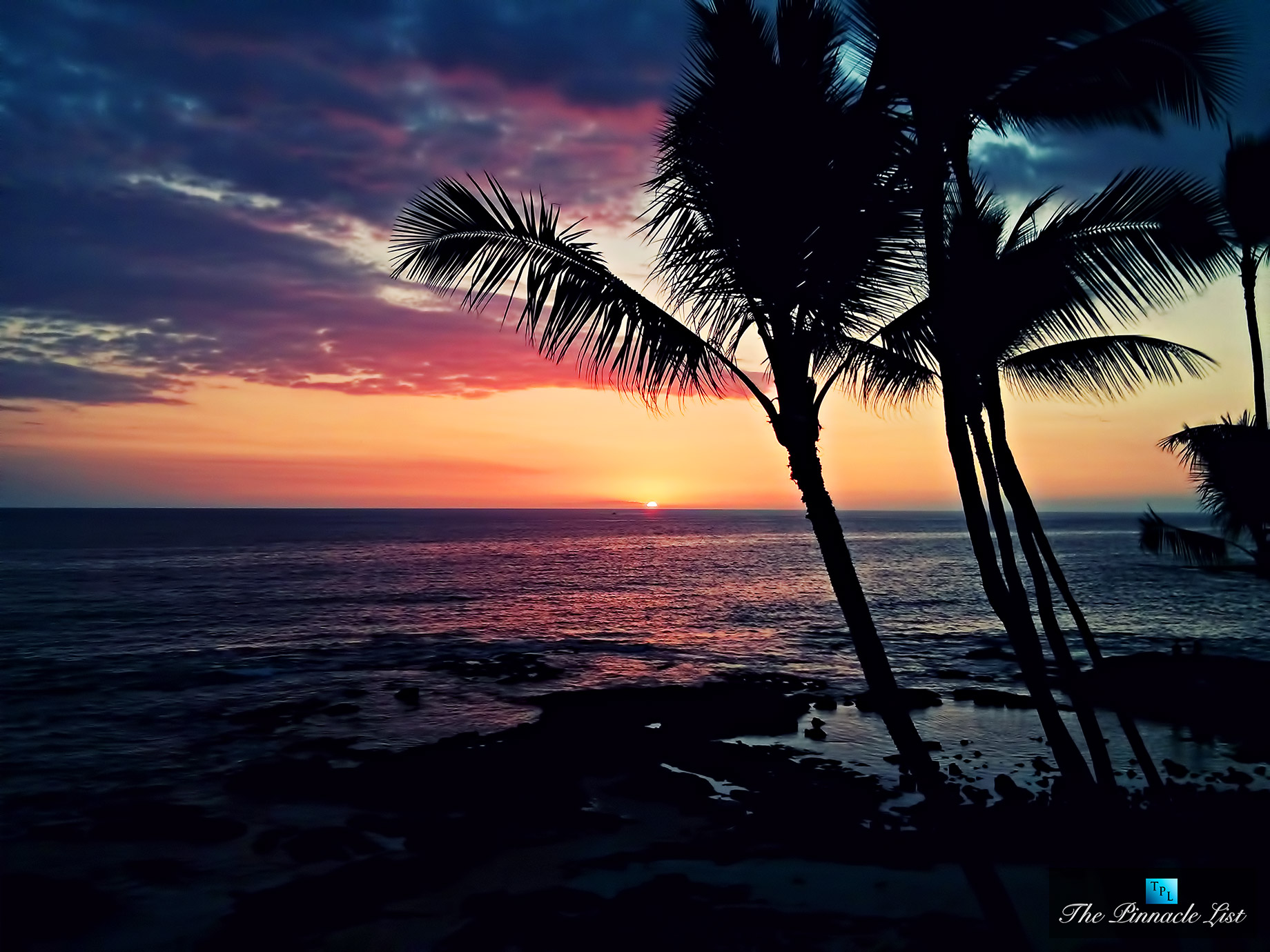 Sunset - The Dramatic Coastline of Kailua-Kona, Hawaii