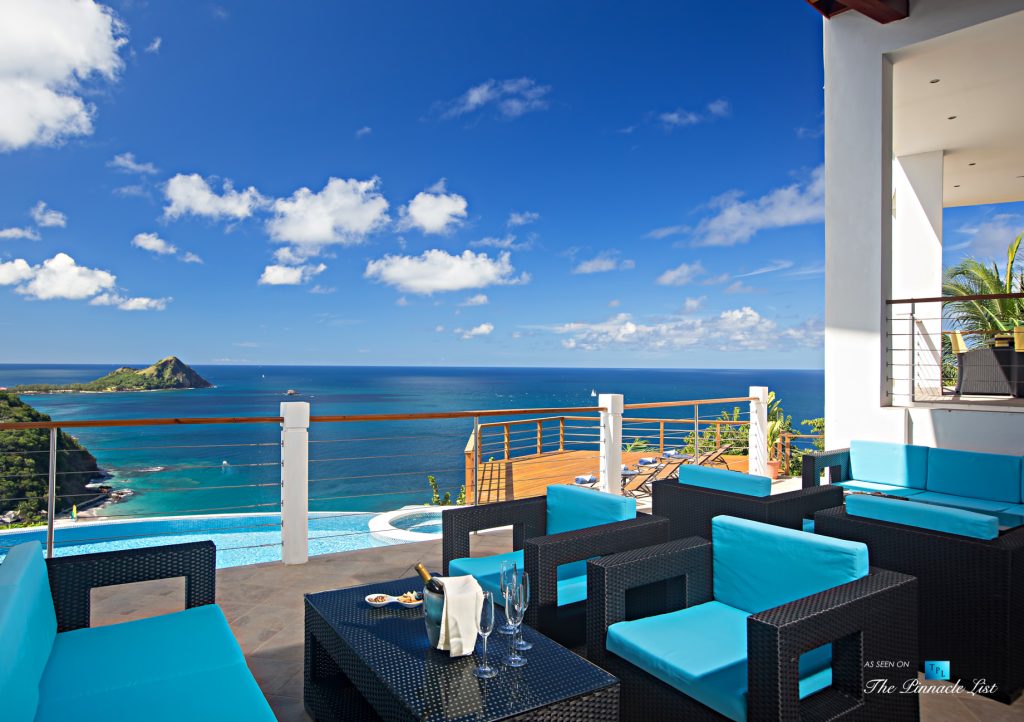 Akasha Luxury Caribbean Villa Cap Estate, St. Lucia Private Deck