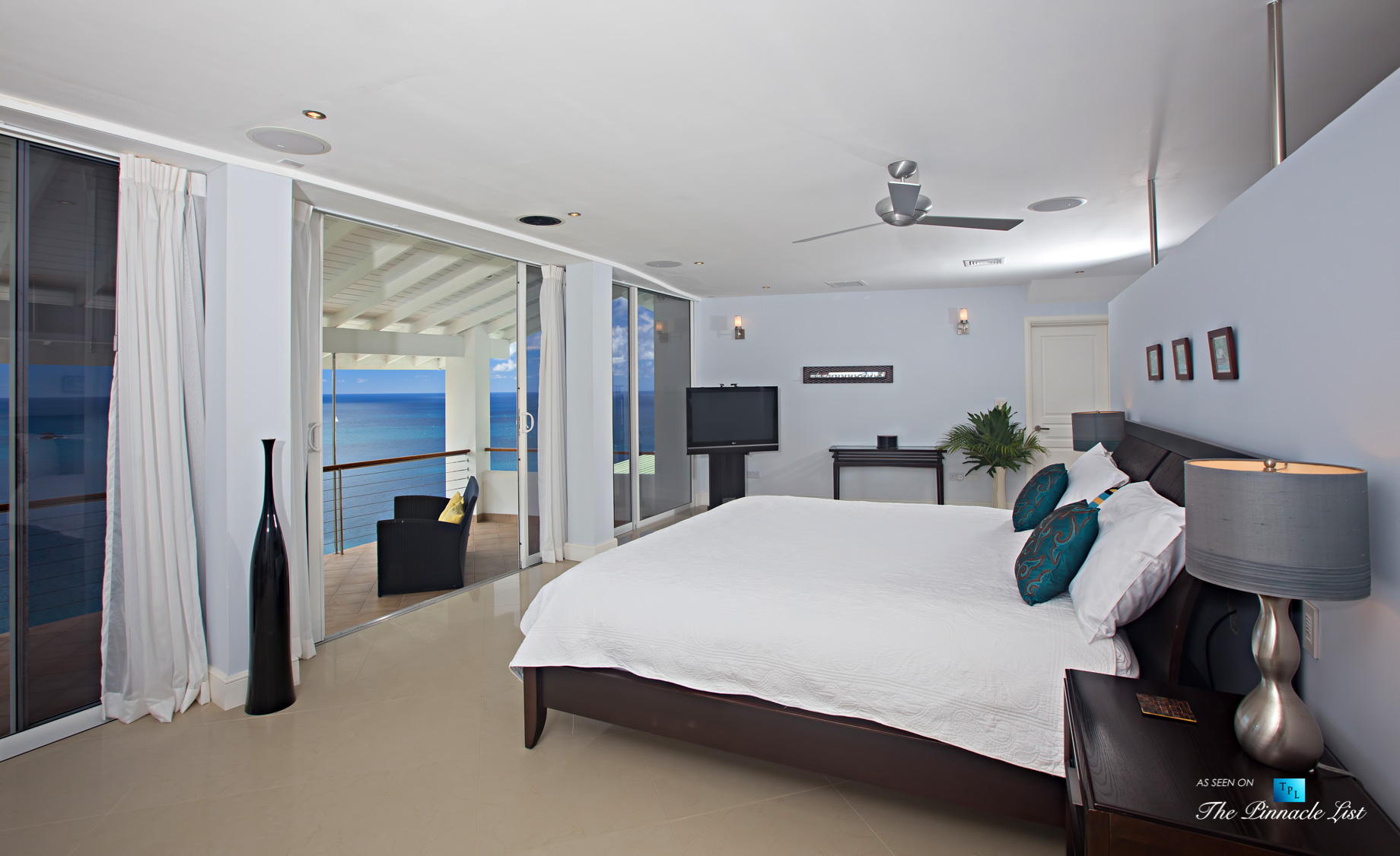 Akasha Luxury Caribbean Villa – Cap Estate, St. Lucia – Master Bedroom – Luxury Real Estate – Premier Oceanview Home