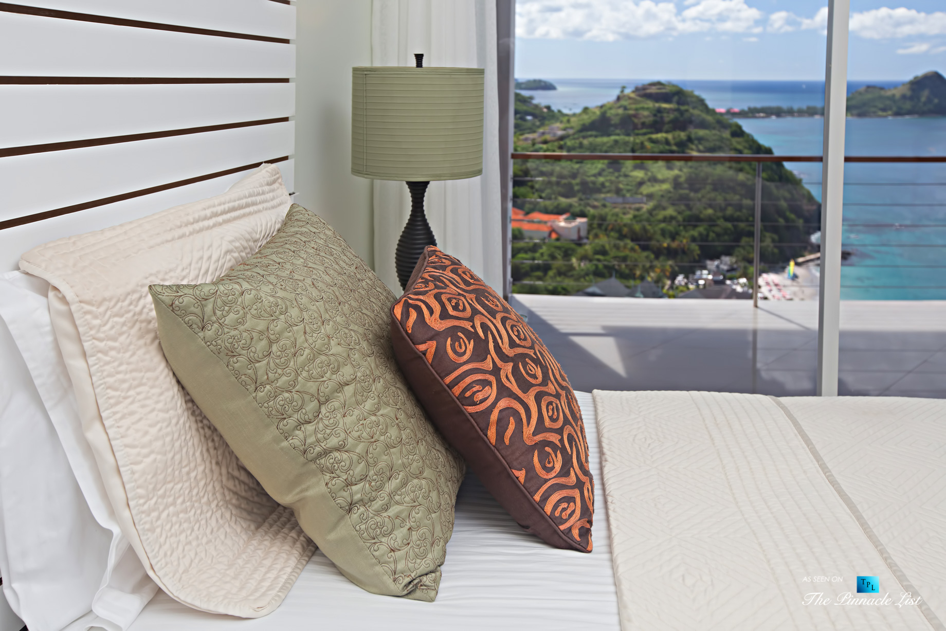 Akasha Luxury Caribbean Villa - Cap Estate, St. Lucia - Bedroom with Ocean View - Luxury Real Estate - Premier Oceanview Home