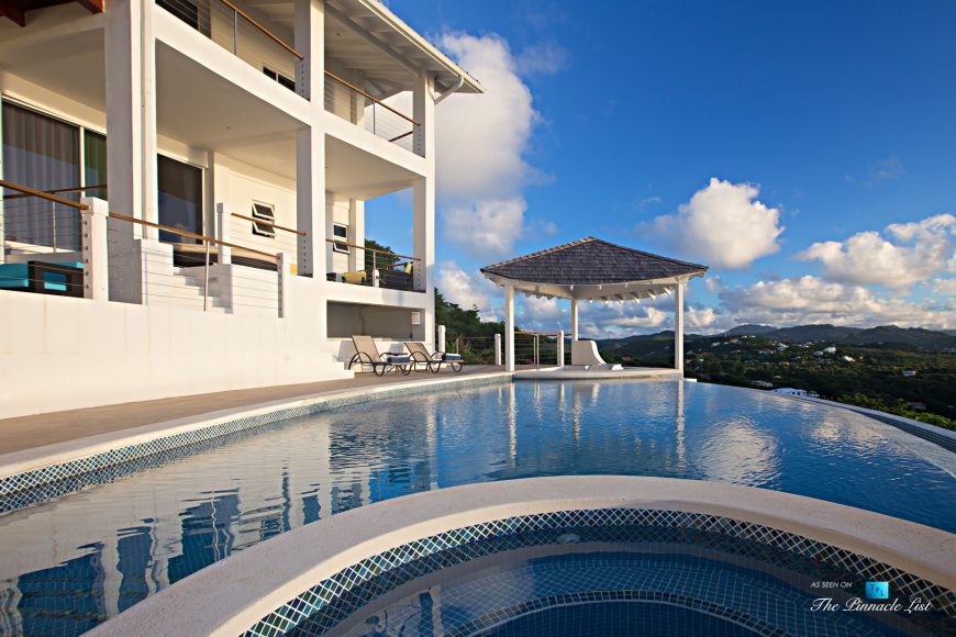 Akasha Luxury Caribbean Villa - Cap Estate, St. Lucia - Infinity Pool and Hot Tub View - Luxury Real Estate - Premier Oceanview Home