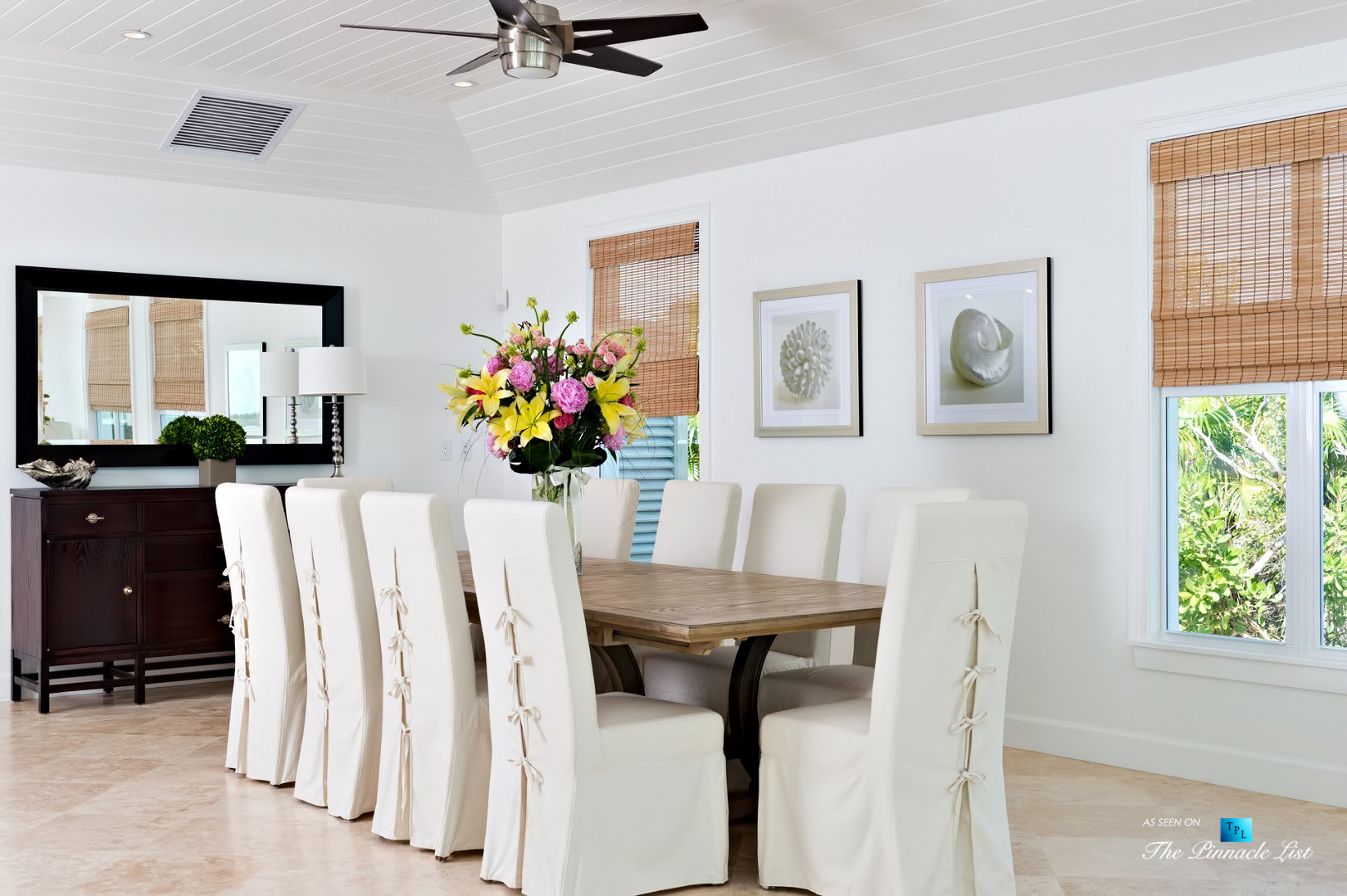 Villa Aquazure – Providenciales, Turks and Caicos Islands – Dining Room – Luxury Real Estate – Beachfront Home