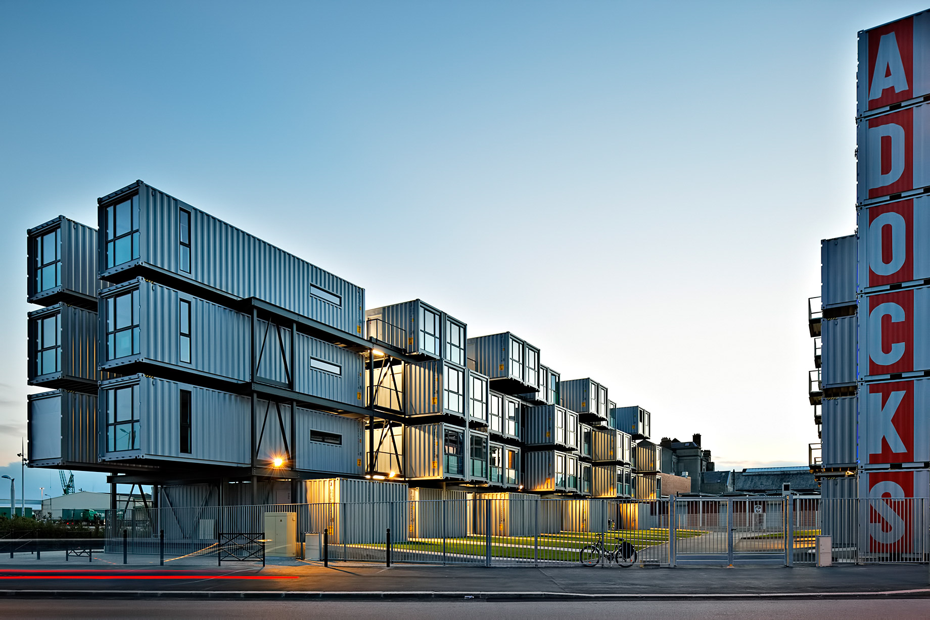 Cite a Docks in Le Havre, France - A Sustainable Block of Shipping Containers