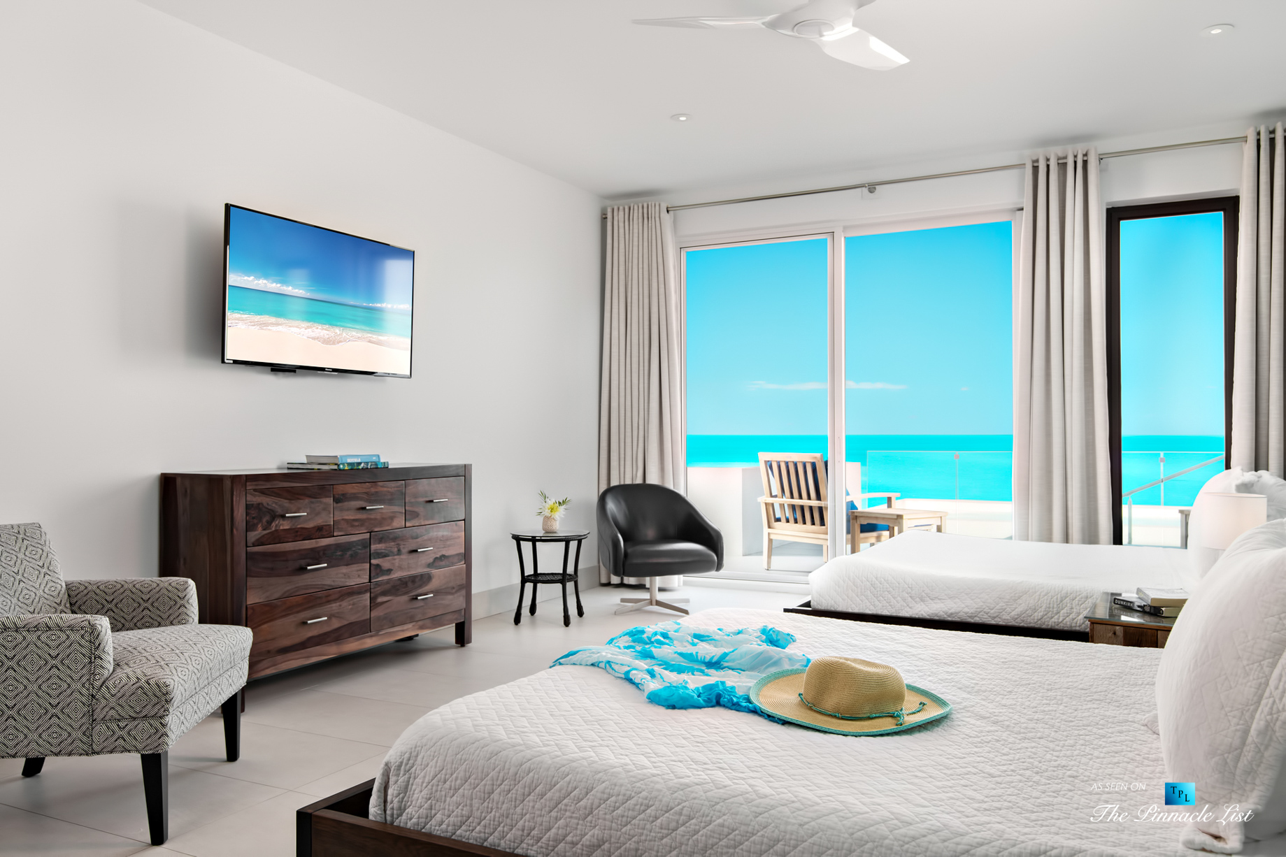 Tip of the Tail Villa – Providenciales, Turks and Caicos Islands – Caribbean House Bedroom – Luxury Real Estate – South Shore Peninsula Home