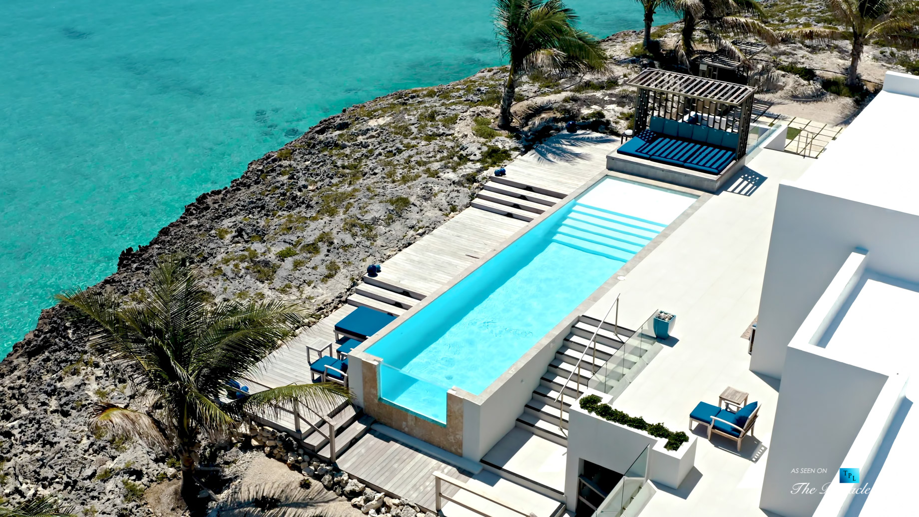 Tip of the Tail Villa – Providenciales, Turks and Caicos Islands – Caribbean House Infinity Pool Deck – Luxury Real Estate – South Shore Peninsula Home