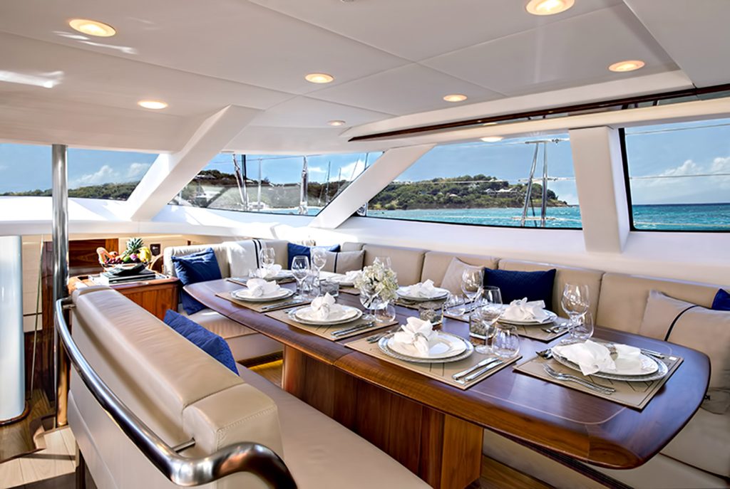 modern luxury yacht interior