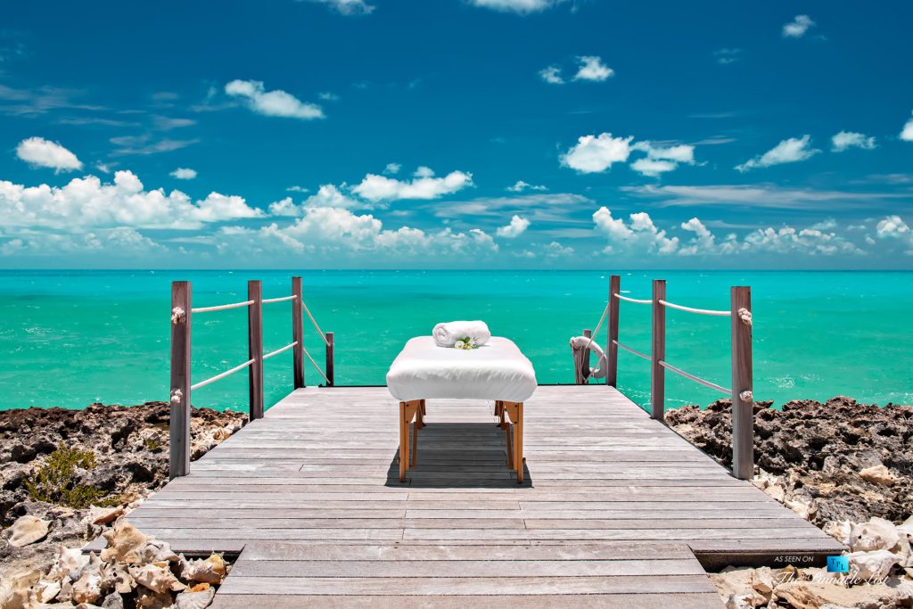 Tip of the Tail Villa - Providenciales, Turks and Caicos Islands - Caribbean Villa Oceanfront Massage Table - Luxury Real Estate - South Shore Peninsula Home