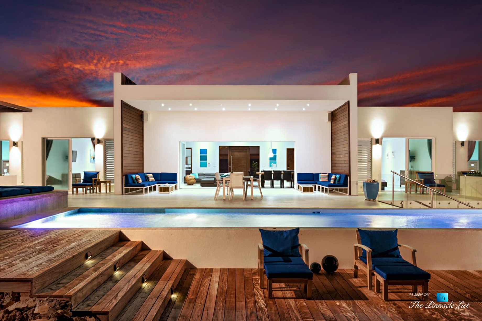 Tip of the Tail Villa – Providenciales, Turks and Caicos Islands – Caribbean Villa Oceanfront Sunset View – Luxury Real Estate – South Shore Peninsula Home