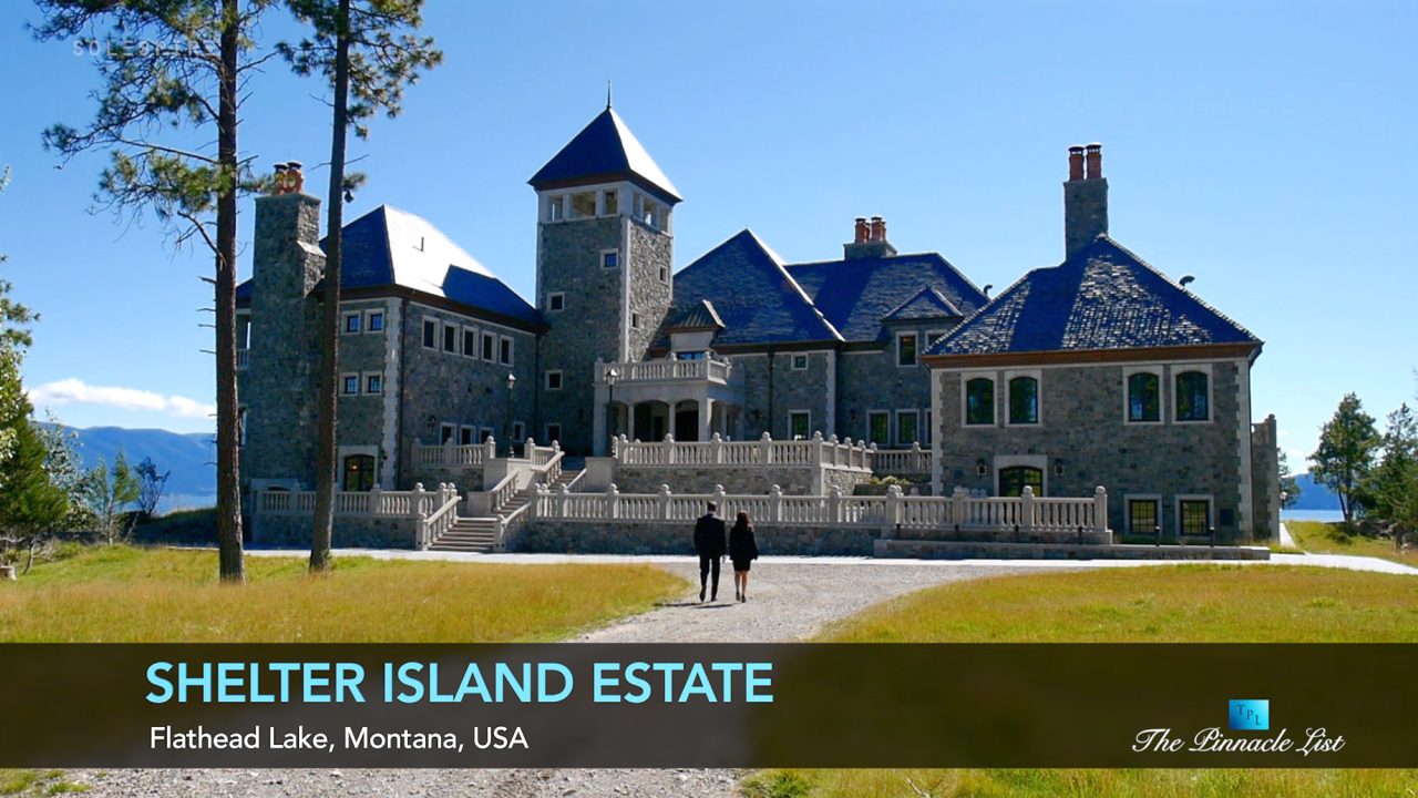American Castle - Shelter Island Estate - Flathead Lake, Montana - Luxury Real Estate - Remastered - Video