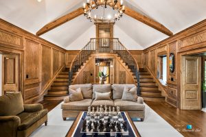 75 Finch Forest Trail, Atlanta, GA, USA - Front Sitting Area and Staircase - Luxury Real Estate - Sandy Springs Home