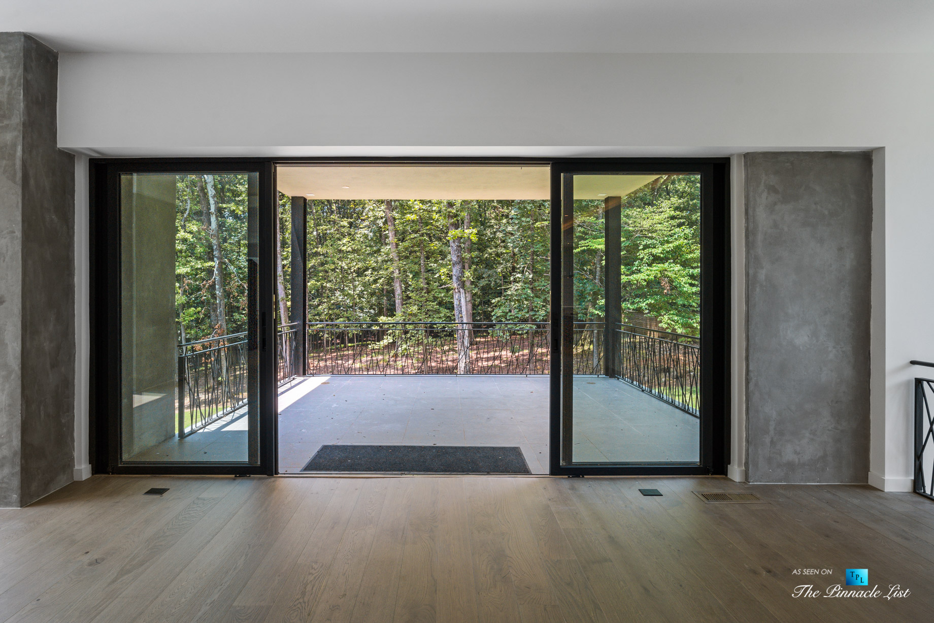 2716 Ridgewood Rd NW, Atlanta, GA, USA - Family Room Covered Balcony - Luxury Real Estate - Modern Contemporary Buckhead Home