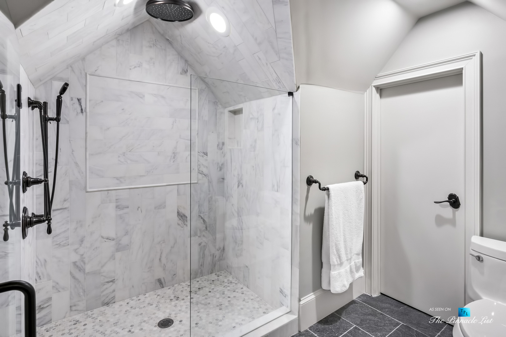 75 Finch Forest Trail, Atlanta, GA, USA - Bathroom Marble Shower - Luxury Real Estate - Sandy Springs Home
