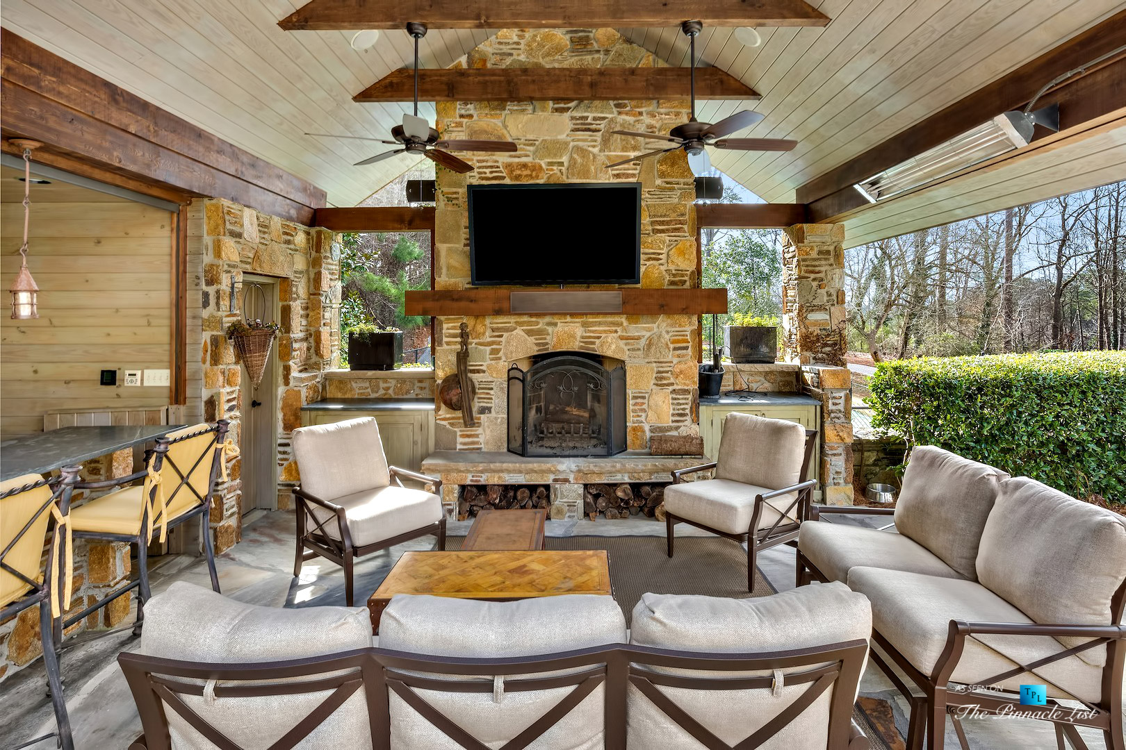 75 Finch Forest Trail, Atlanta, GA, USA - Covered Outdoor Deck - Luxury Real Estate - Sandy Springs Home