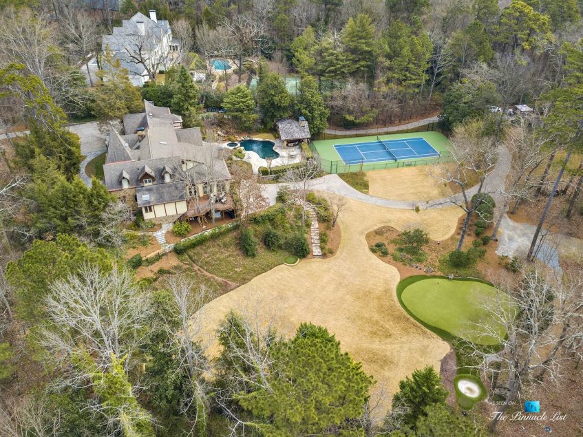 75 Finch Forest Trail, Atlanta, GA, USA - Drone Aerial Property View - Luxury Real Estate - Sandy Springs Home