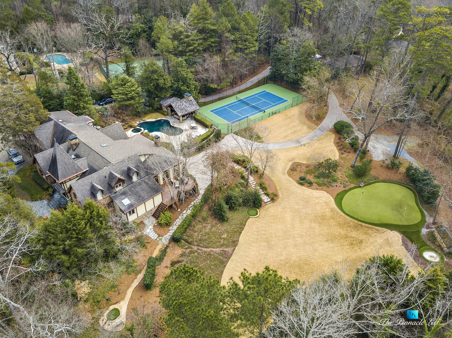 75 Finch Forest Trail, Atlanta, GA, USA - Drone Aerial Property View - Luxury Real Estate - Sandy Springs Home