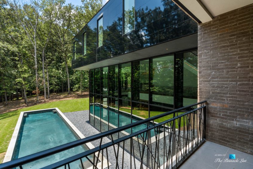 2716 Ridgewood Rd NW, Atlanta, GA, USA - Master Bedroom Covered Balcony View - Luxury Real Estate - Modern Contemporary Buckhead Home