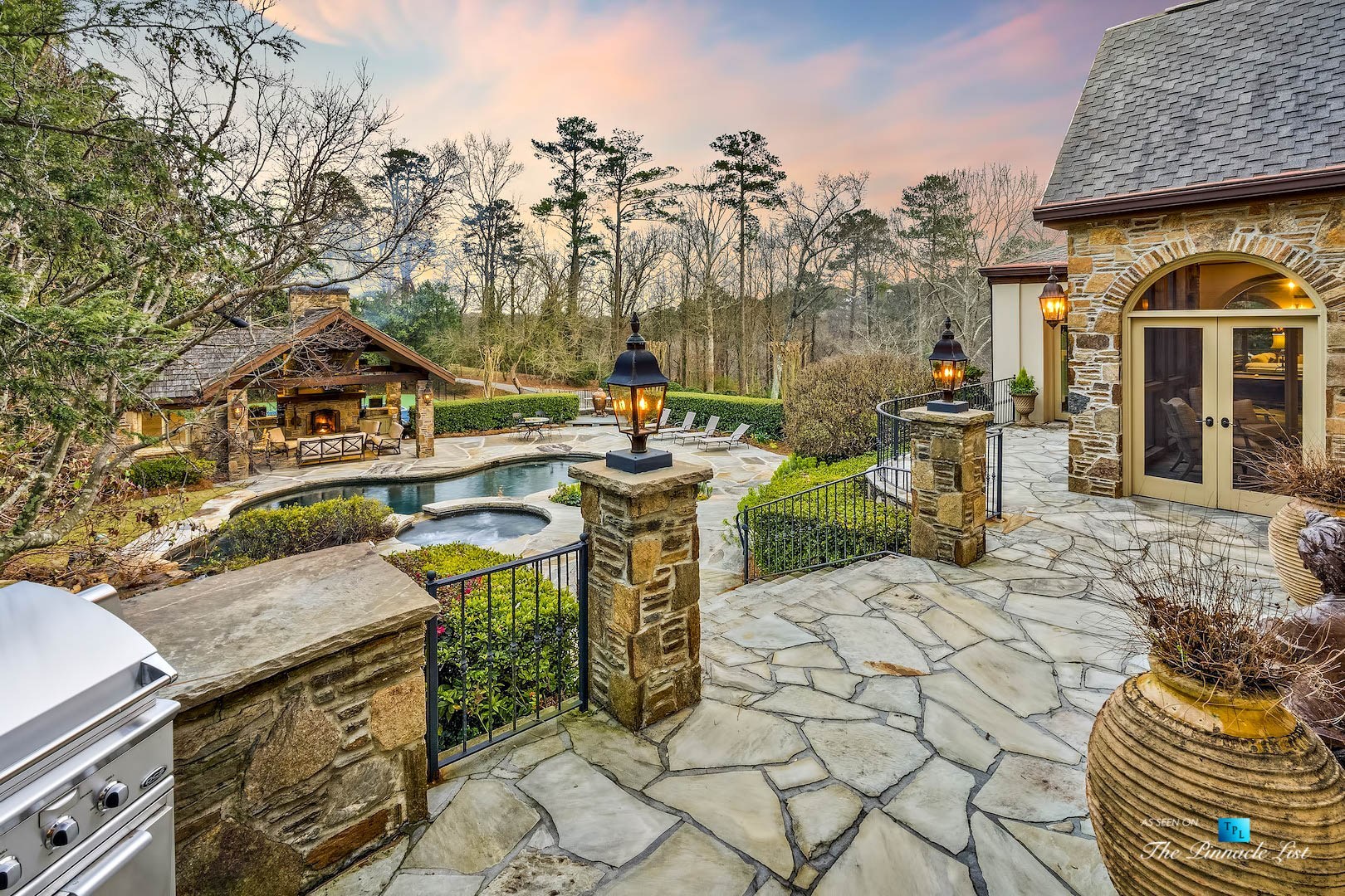 75 Finch Forest Trail, Atlanta, GA, USA - Backyard Pool View - Luxury Real Estate - Sandy Springs Home
