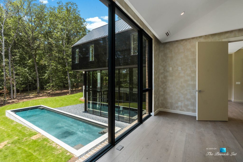 2716 Ridgewood Rd NW, Atlanta, GA, USA - Master Bedroom Pool View - Luxury Real Estate - Modern Contemporary Buckhead Home