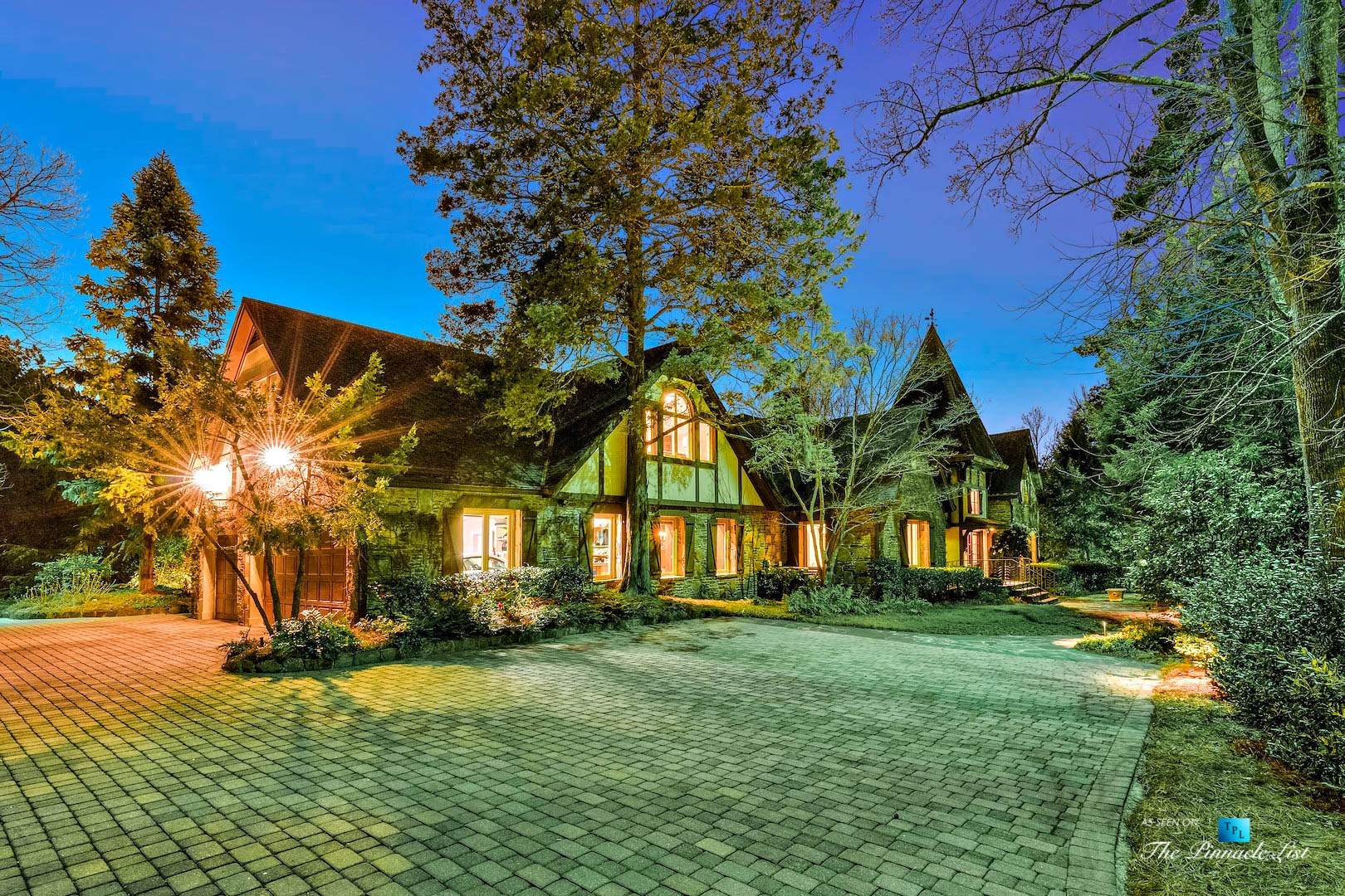75 Finch Forest Trail, Atlanta, GA, USA - Night House View - Luxury Real Estate - Sandy Springs Home
