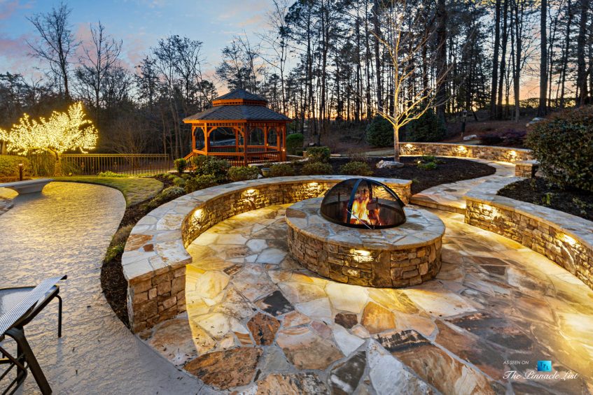 2219 Costley Mill Rd NE, Conyers, GA, USA - Backyard Fire Pit - Luxury Real Estate - Equestrian Country Home