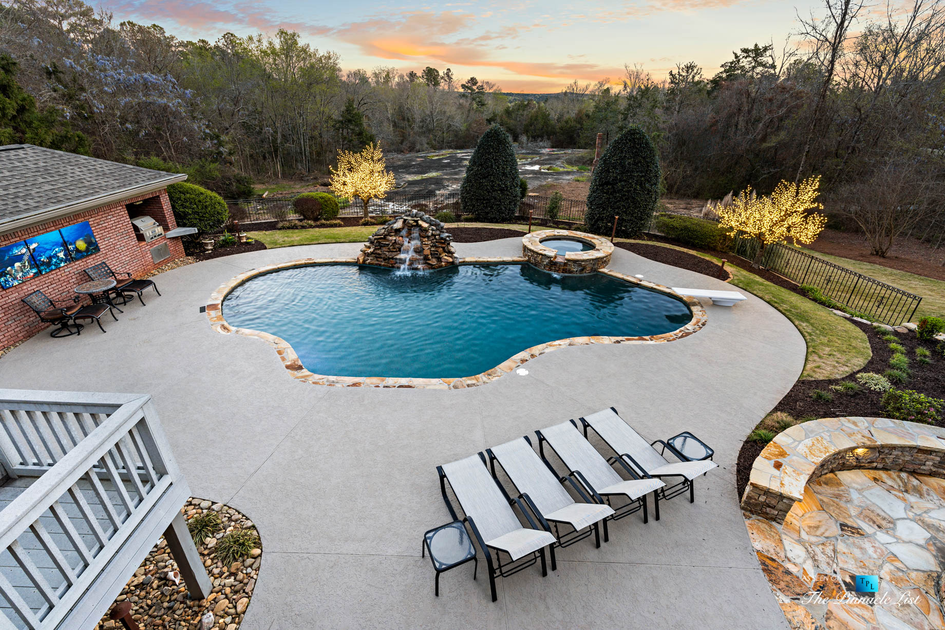 2219 Costley Mill Rd NE, Conyers, GA, USA - Rear Upper Deck Overlooking Pool - Luxury Real Estate - Equestrian Country Home