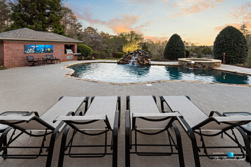 2219 Costley Mill Rd NE, Conyers, GA, USA - Lounge Chairs on Pool Deck - Luxury Real Estate - Equestrian Country Home