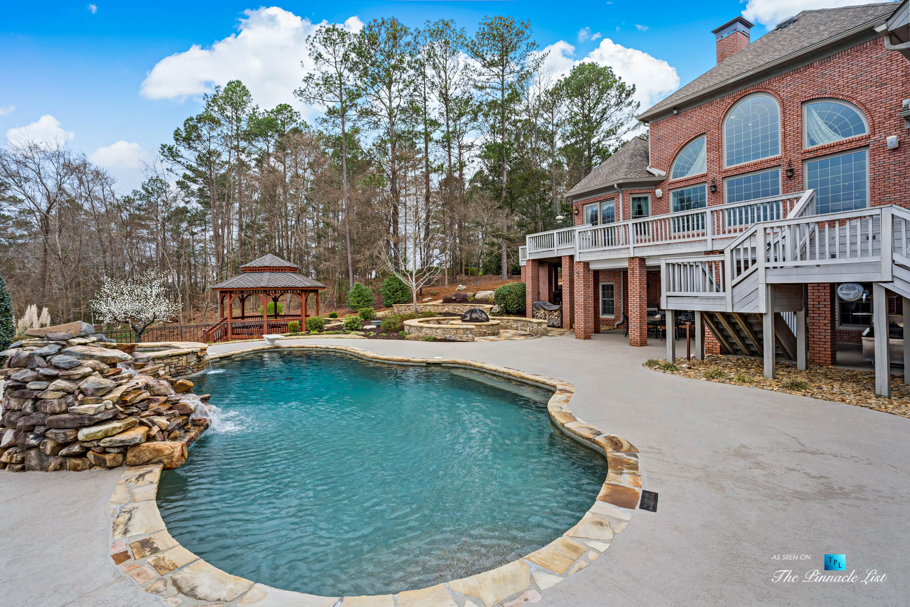 2219 Costley Mill Rd NE, Conyers, GA, USA – Backyard Pool and Waterfall – Luxury Real Estate – Equestrian Country Home