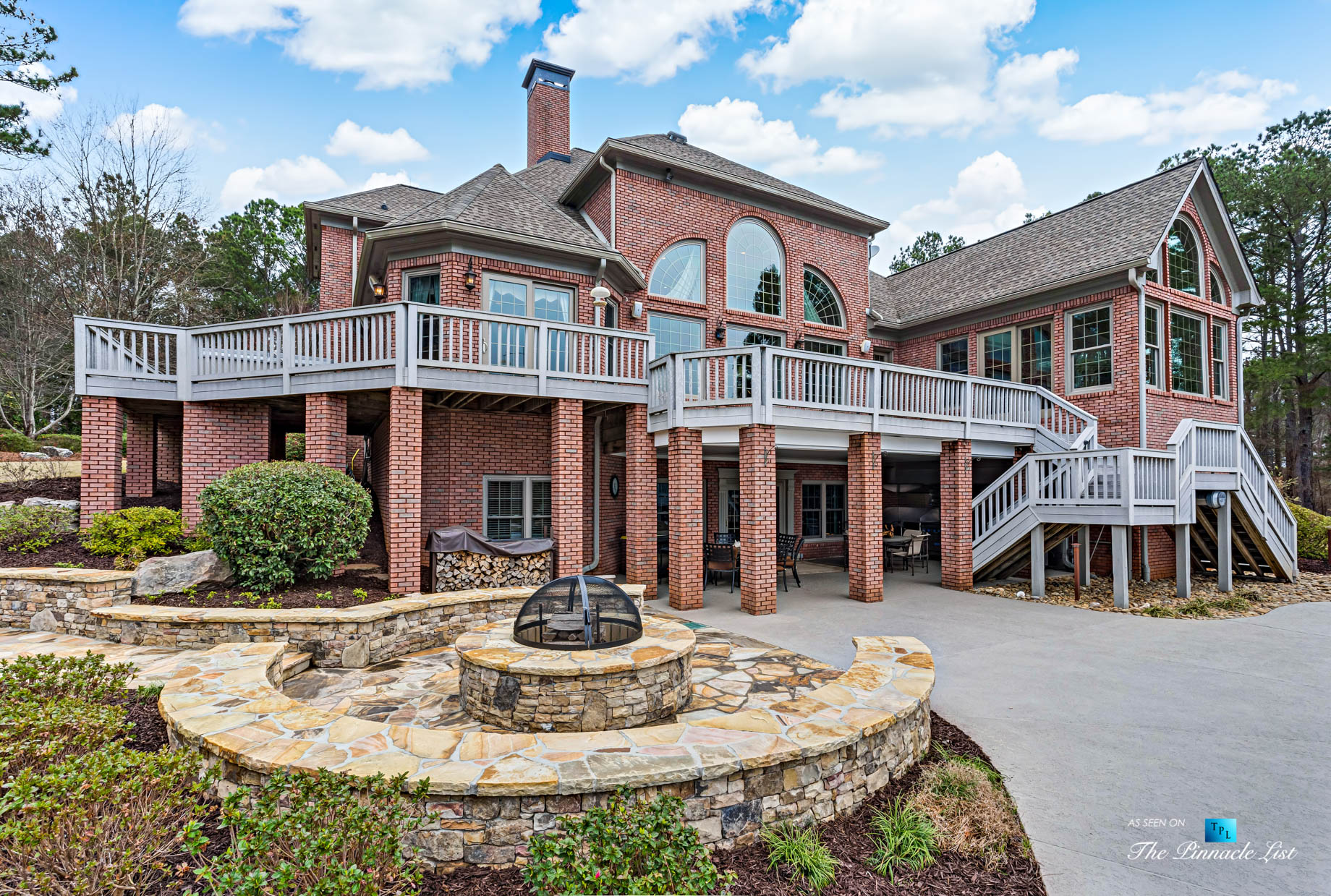 2219 Costley Mill Rd NE, Conyers, GA, USA - Backyard Fire Pit - Luxury Real Estate - Equestrian Country Home