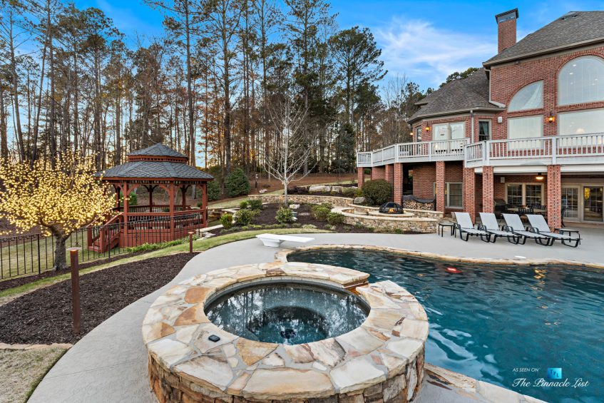 2219 Costley Mill Rd NE, Conyers, GA, USA - Backyard Hot Tub and Pool - Luxury Real Estate - Equestrian Country Home