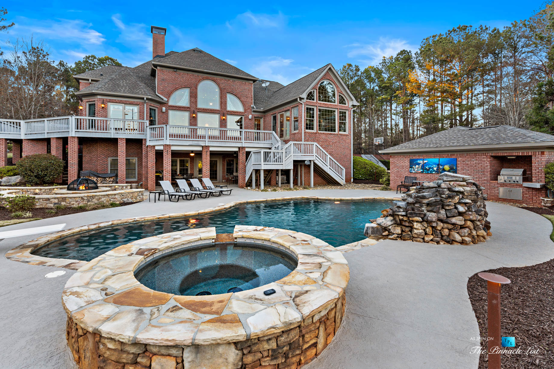 2219 Costley Mill Rd NE, Conyers, GA, USA - Backyard Hot Tub and Pool - Luxury Real Estate - Equestrian Country Home