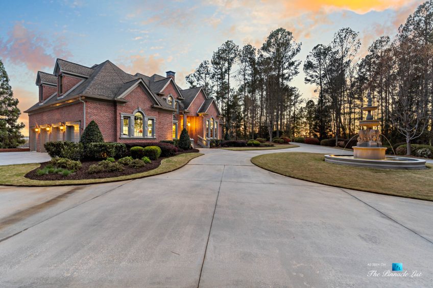 2219 Costley Mill Rd NE, Conyers, GA, USA - Sunset Side Garage House View - Luxury Real Estate - Equestrian Country Home