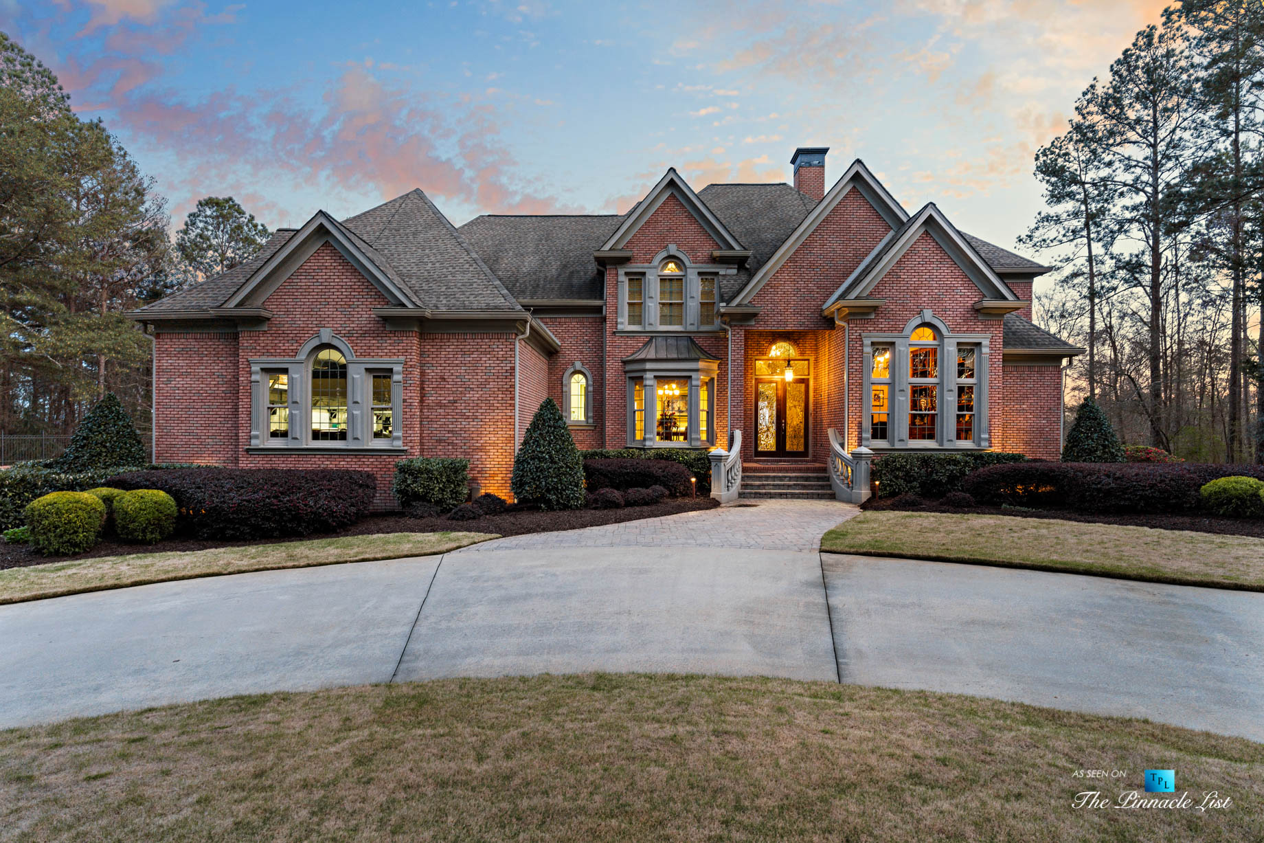 2219 Costley Mill Rd NE, Conyers, GA, USA - Sunset Front House View - Luxury Real Estate - Equestrian Country Home