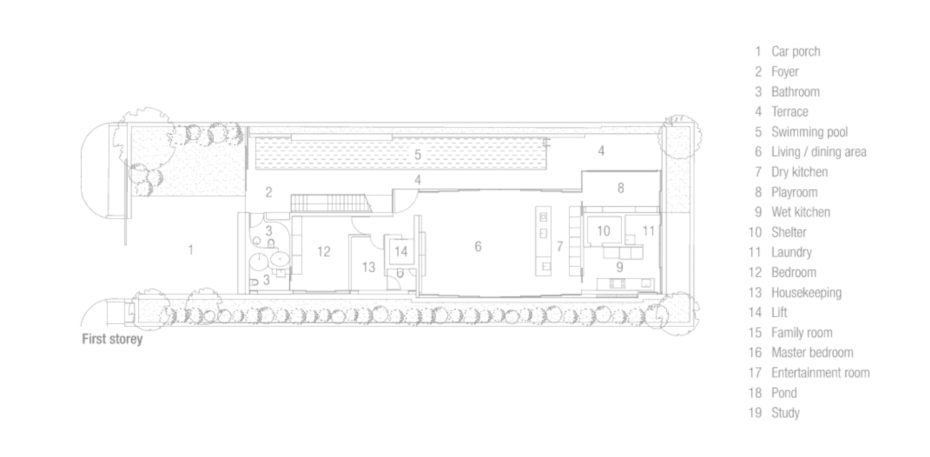 First Floor Plan - Discreetly Detached Luxury Home - Princess of Whales Rd, Singapore